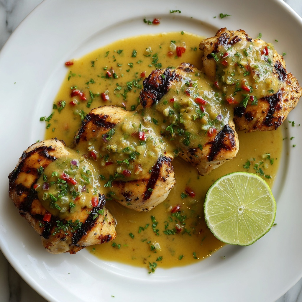 Grilled Salsa Verde Pepper Jack Chicken: A Quick Dinner Recipe - Recipe Image