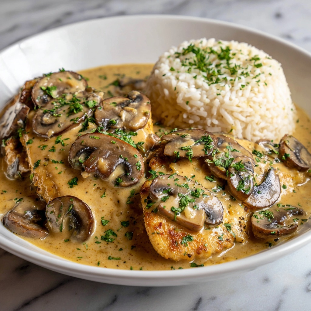 Parmesan-Garlic Mushroom Chicken Recipe - Recipe Image