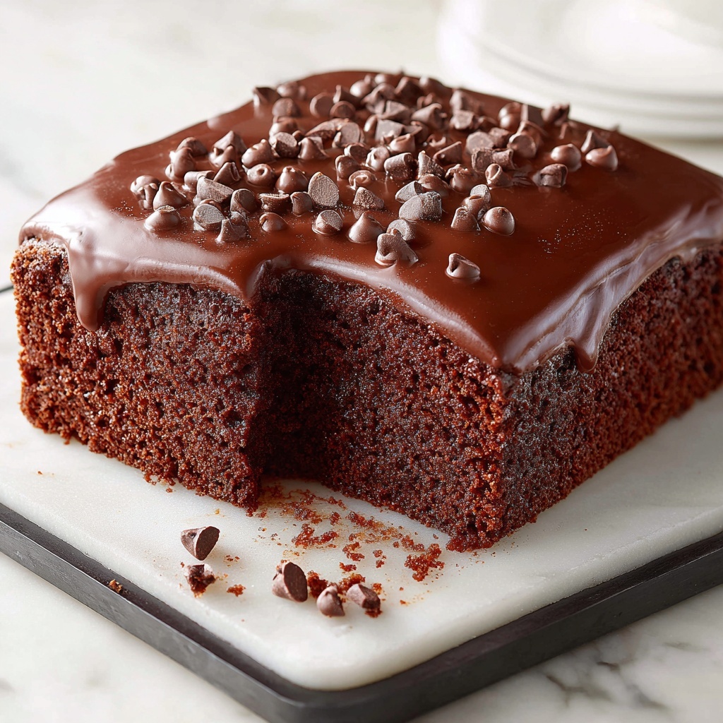 Cold Chocolate Fudge Cake Recipe - Recipe Image