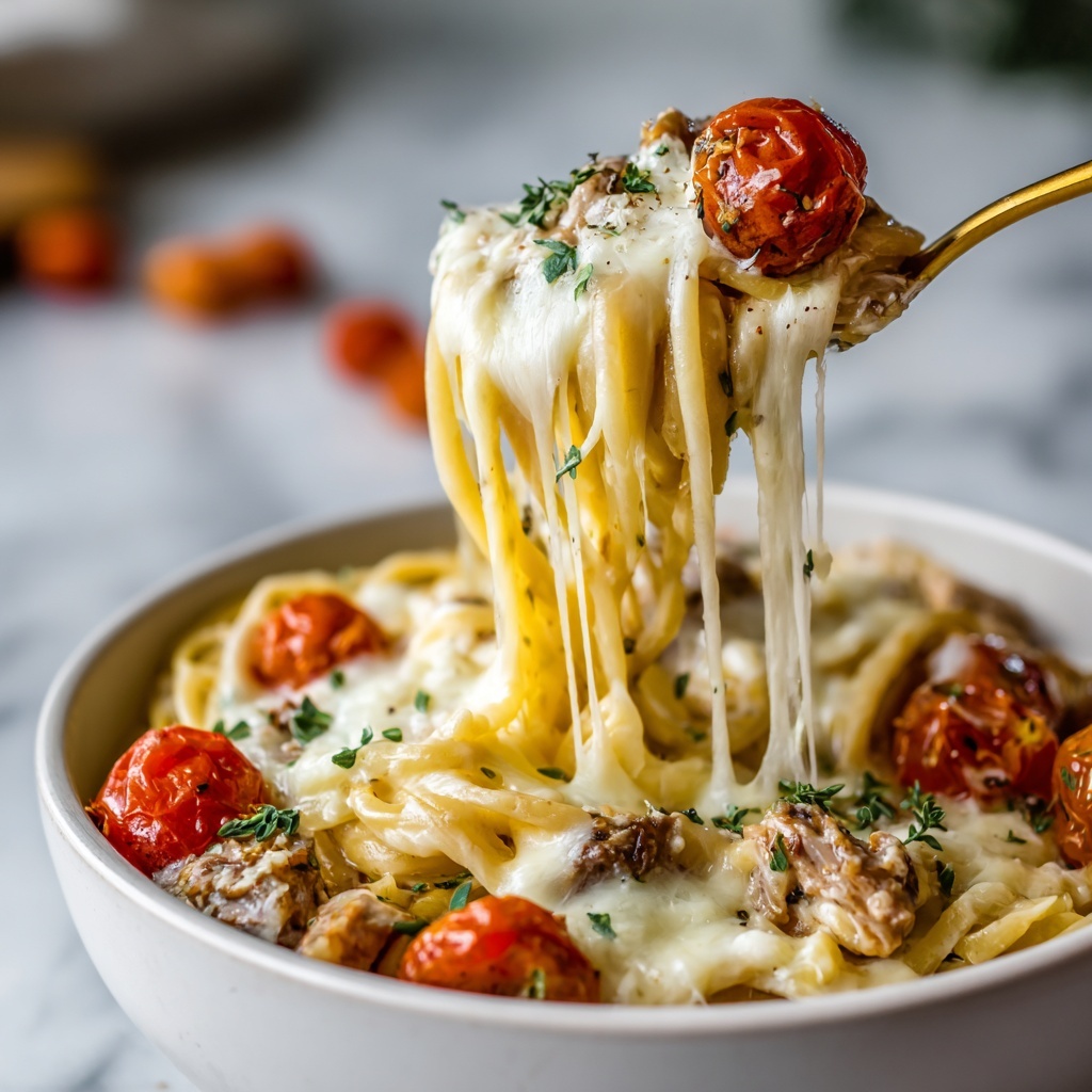 Creamy Chicken Spaghetti Bake Recipe - Recipe Image