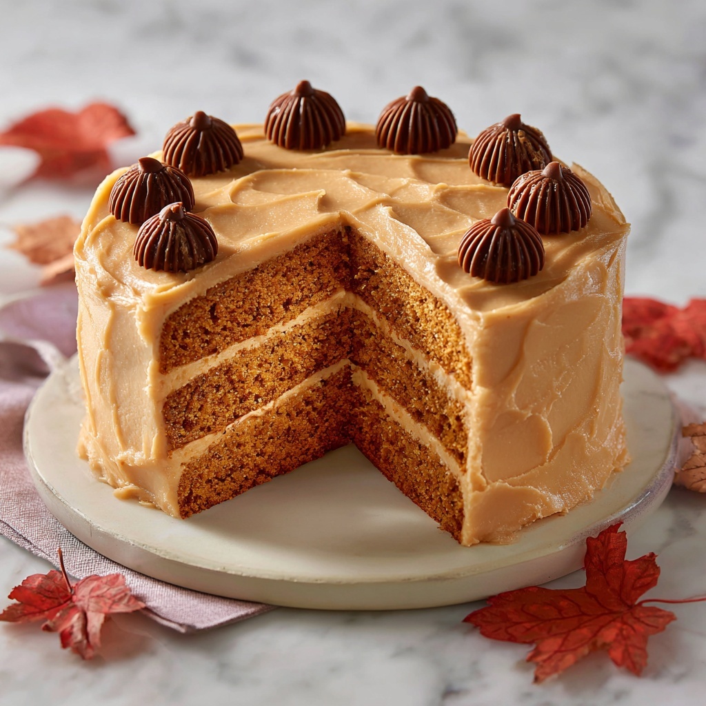 Vegan Pumpkin Cake With Pumpkin Cream Cheese Frosting Recipe - Recipe Image