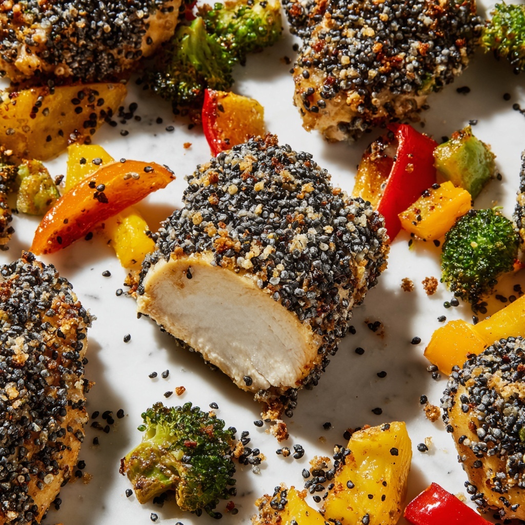 Bagel Chicken with Roasted Veggies Recipe - Recipe Image