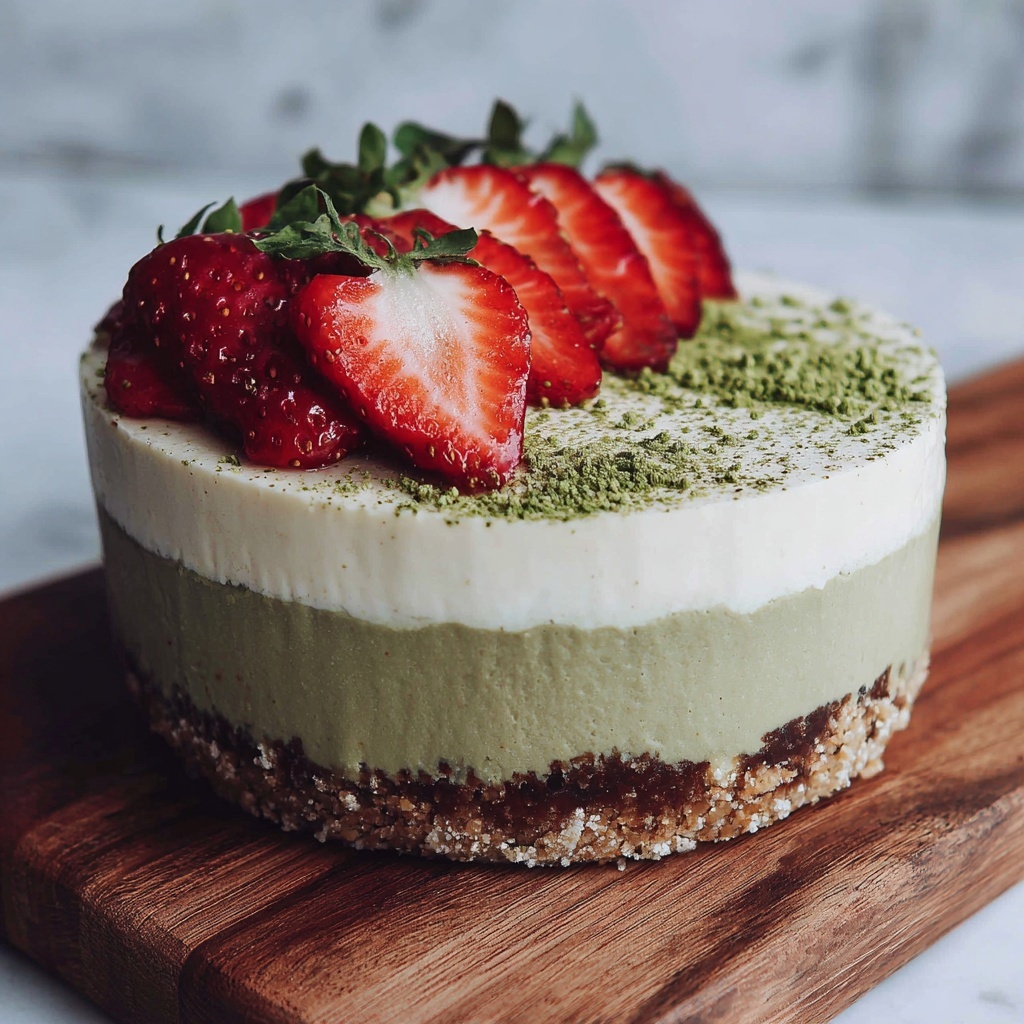 Strawberry Matcha Tres Leches Cake Recipe - Recipe Image