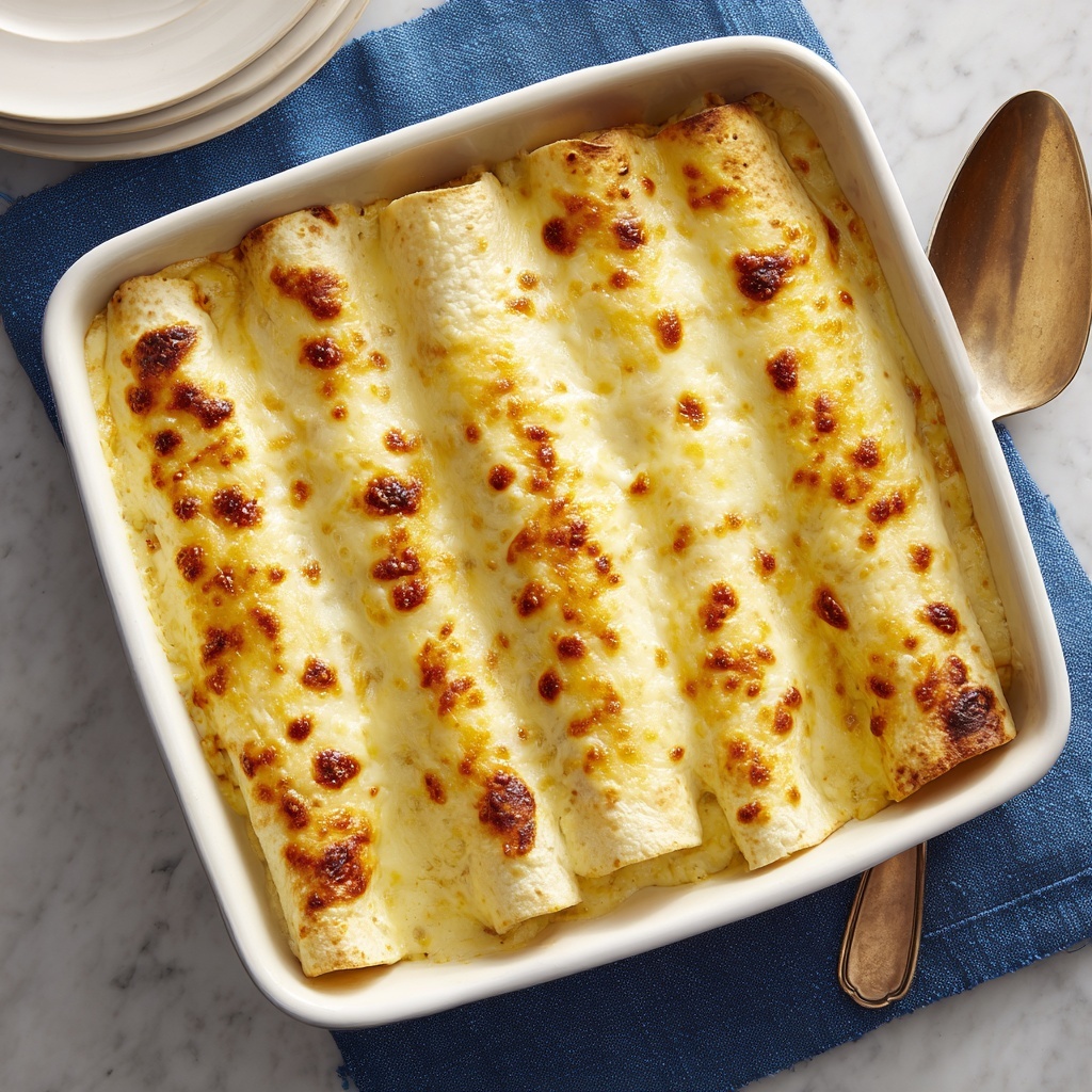 Creamy White Chicken Enchiladas Recipe - Recipe Image
