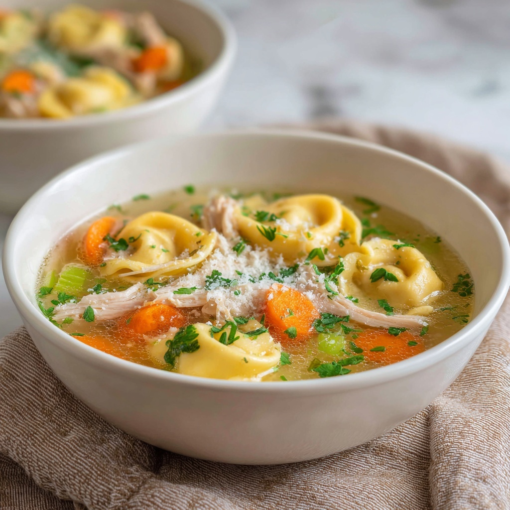 Easy Tortellini Soup with Chicken Broth Recipe - Recipe Image