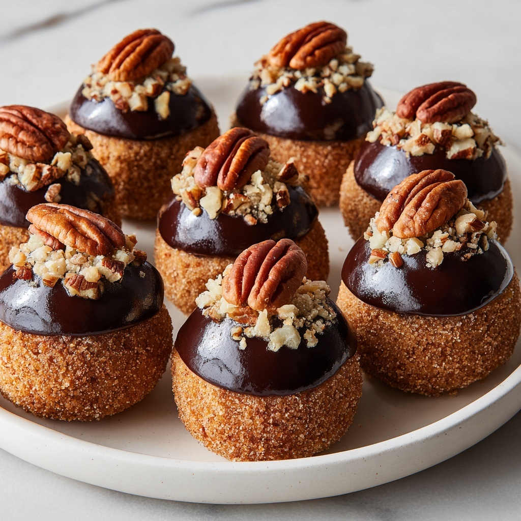 Christmas Chocolate Pecan Pie Balls Recipe - Recipe Image
