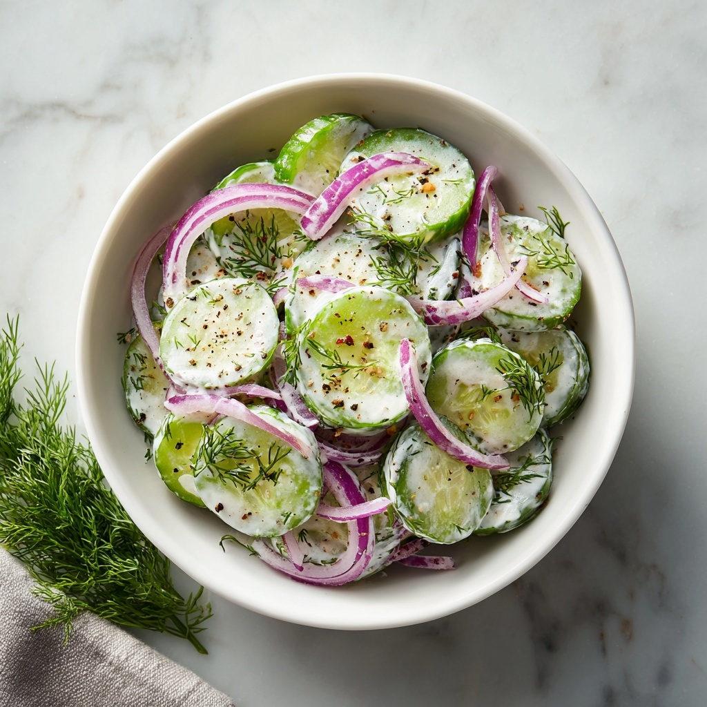 Creamy Cucumber Salad Recipe - Recipe Image