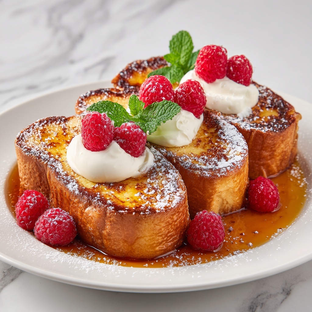 Hawaiian Roll French Toast with Fresh Berries and Maple Syrup Recipe - Recipe Image