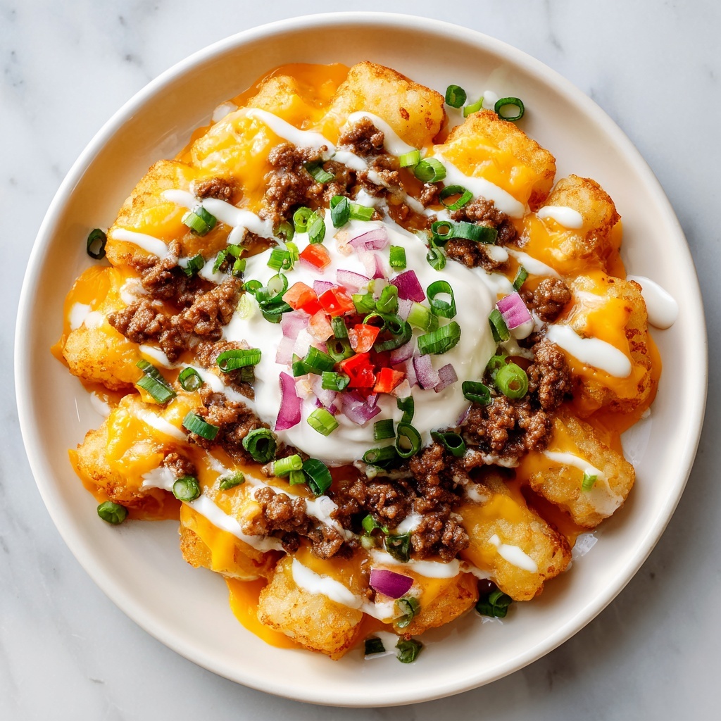Loaded Cowboy BBQ Tater Tot Nachos Recipe - Recipe Image