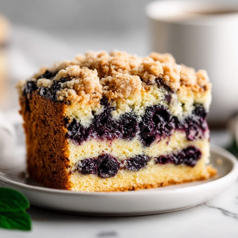 Blueberry Lemon Breakfast Cake with Walnut Cinnamon Topping Recipe