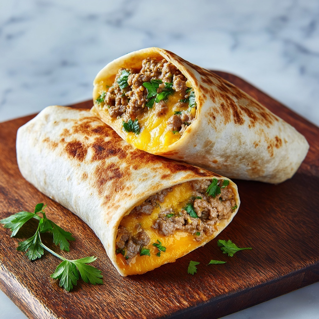Garlic Butter Beef Cheeseburger Rollups Recipe - Recipe Image