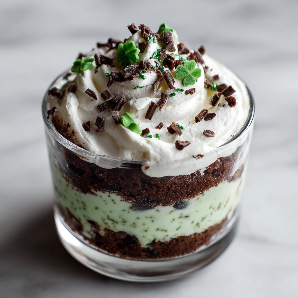 St. Patrick’s Day Brownie Trifle Recipe - Recipe Image