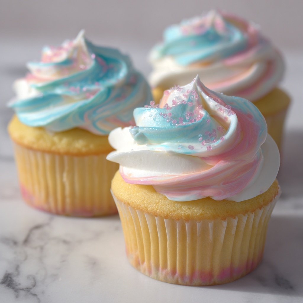 Cotton Candy Cupcakes Recipe - Recipe Image