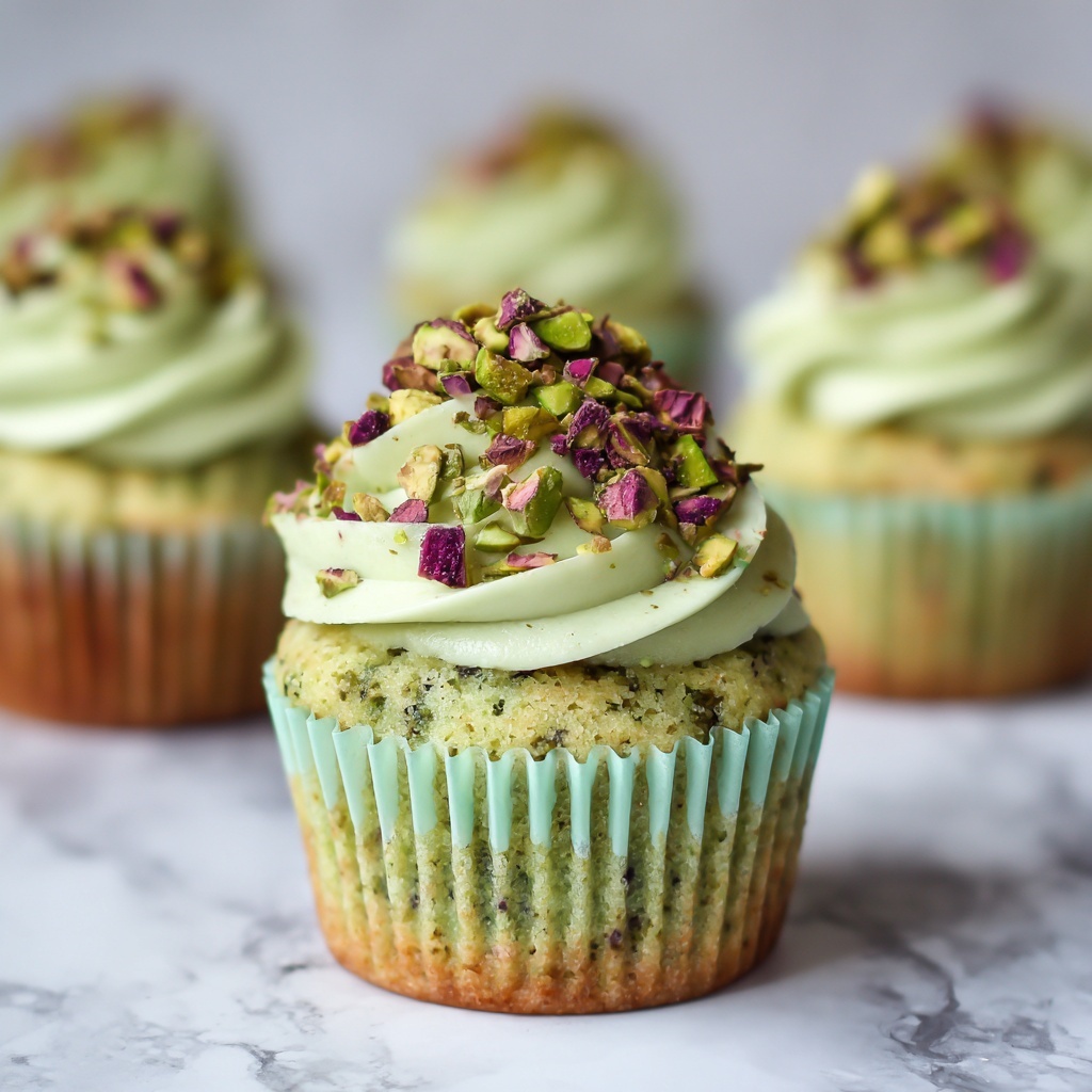 Homemade Pistachio Cupcakes Recipe - Recipe Image
