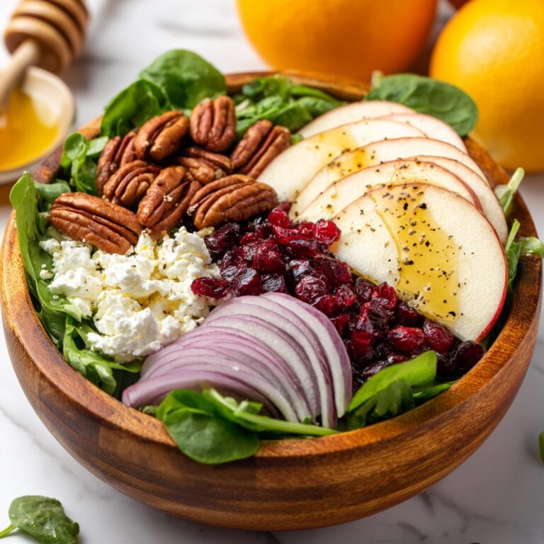 Christmas Salad with Cranberries, Pecans, and Apple Recipe