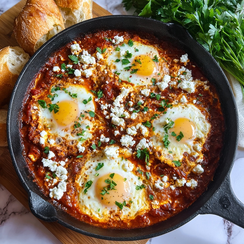 Shakshuka with Chickpeas and Feta Recipe - Recipe Image