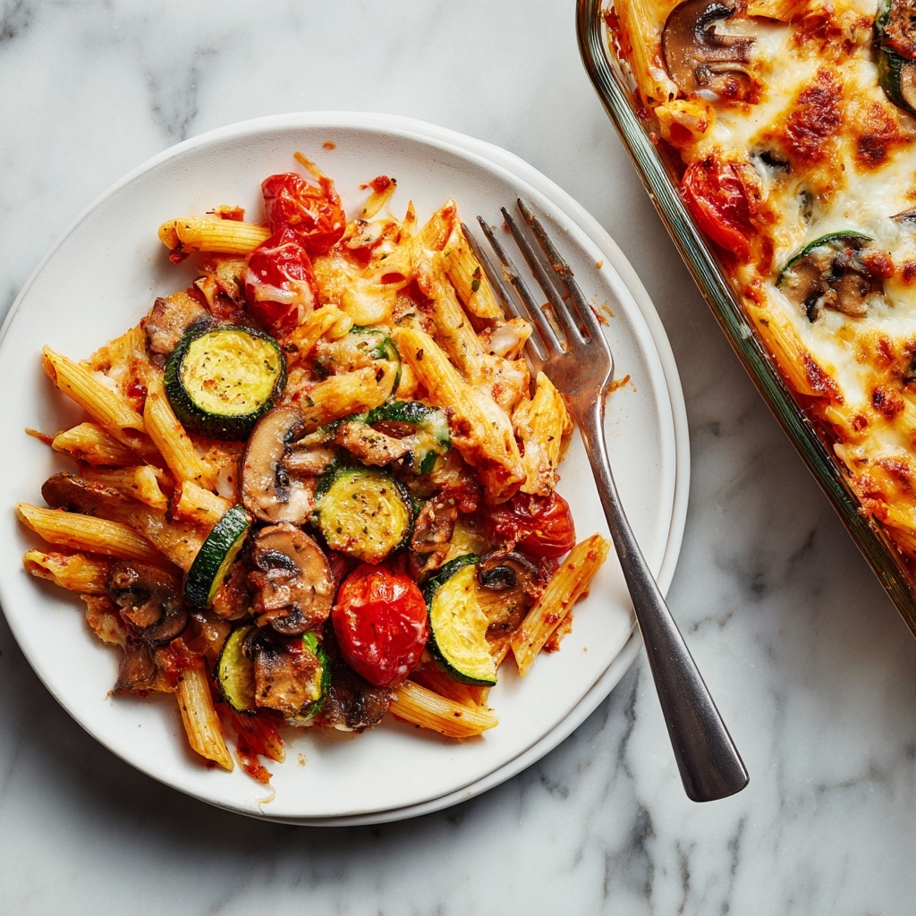 Creamy Sundried Tomato Pesto Pasta Bake with Veggies Recipe - Recipe Image