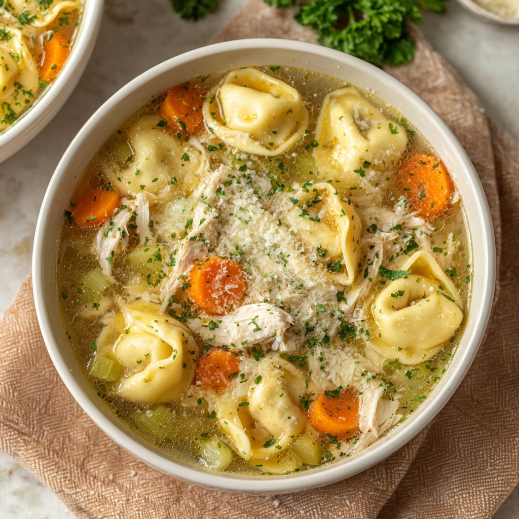 Easy Tortellini Soup with Chicken Broth Recipe - Recipe Image