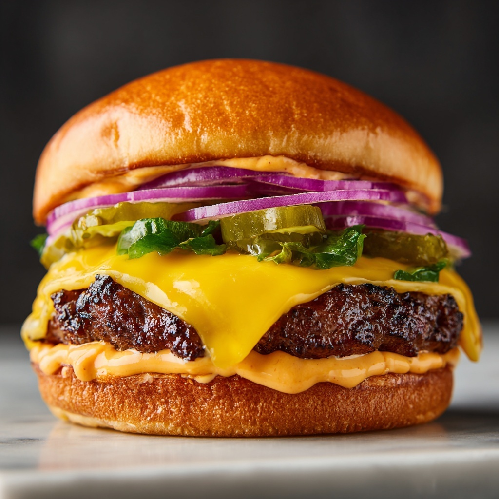 Monster Stack Cheeseburger Recipe - Recipe Image