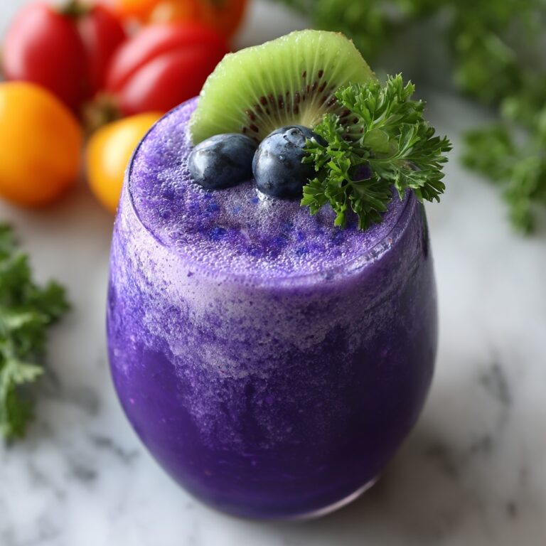 Detox Green Smoothie with Apple, Spinach, and Blueberries Recipe