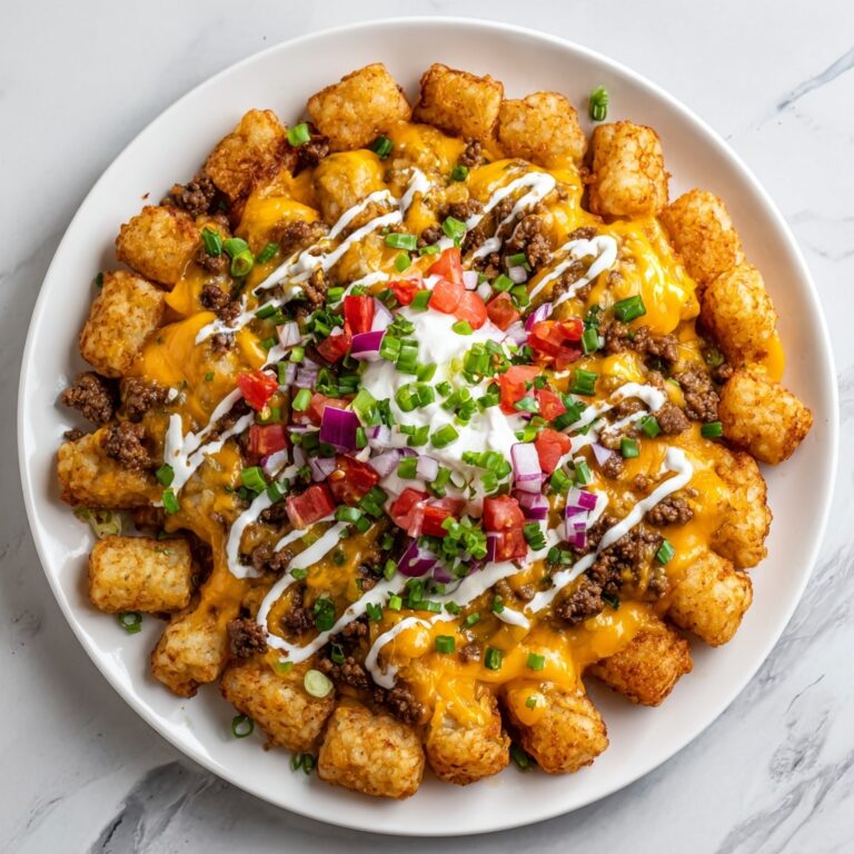 Loaded Cowboy BBQ Tater Tot Nachos Recipe