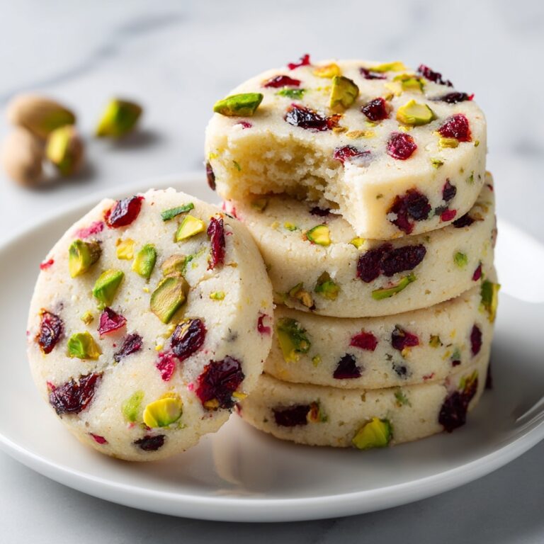 Cranberry Pistachio Shortbread Cookies Recipe