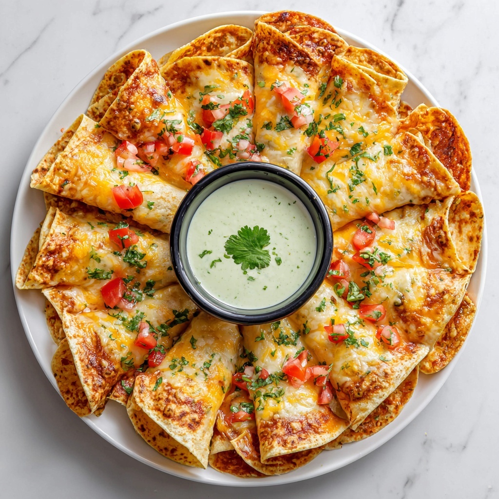 Blooming Quesadilla Ring Recipe - Recipe Image