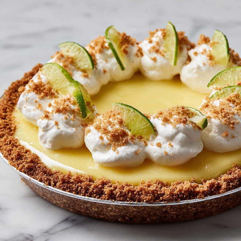 Creamy Key Lime Pie with Graham Cracker Crust and Fluffy Whipped Topping Recipe - Recipe Image