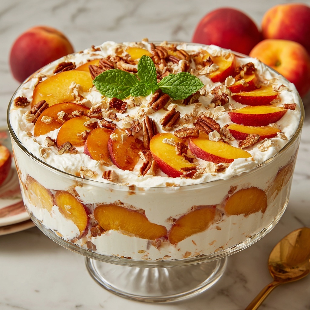 Peach Cobbler Cheesecake Fruit Salad Recipe - Recipe Image