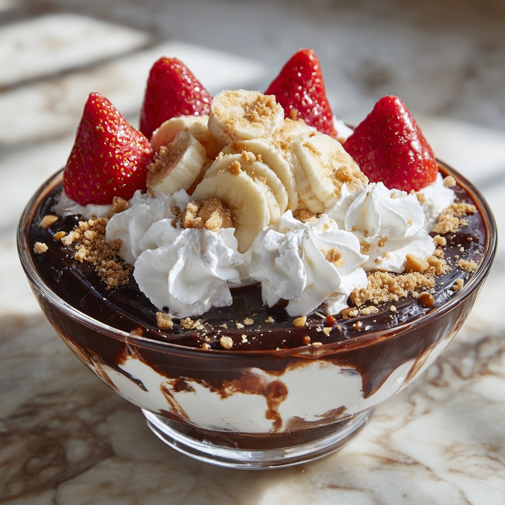 No-Bake Banana Split Dessert Recipe - Recipe Image