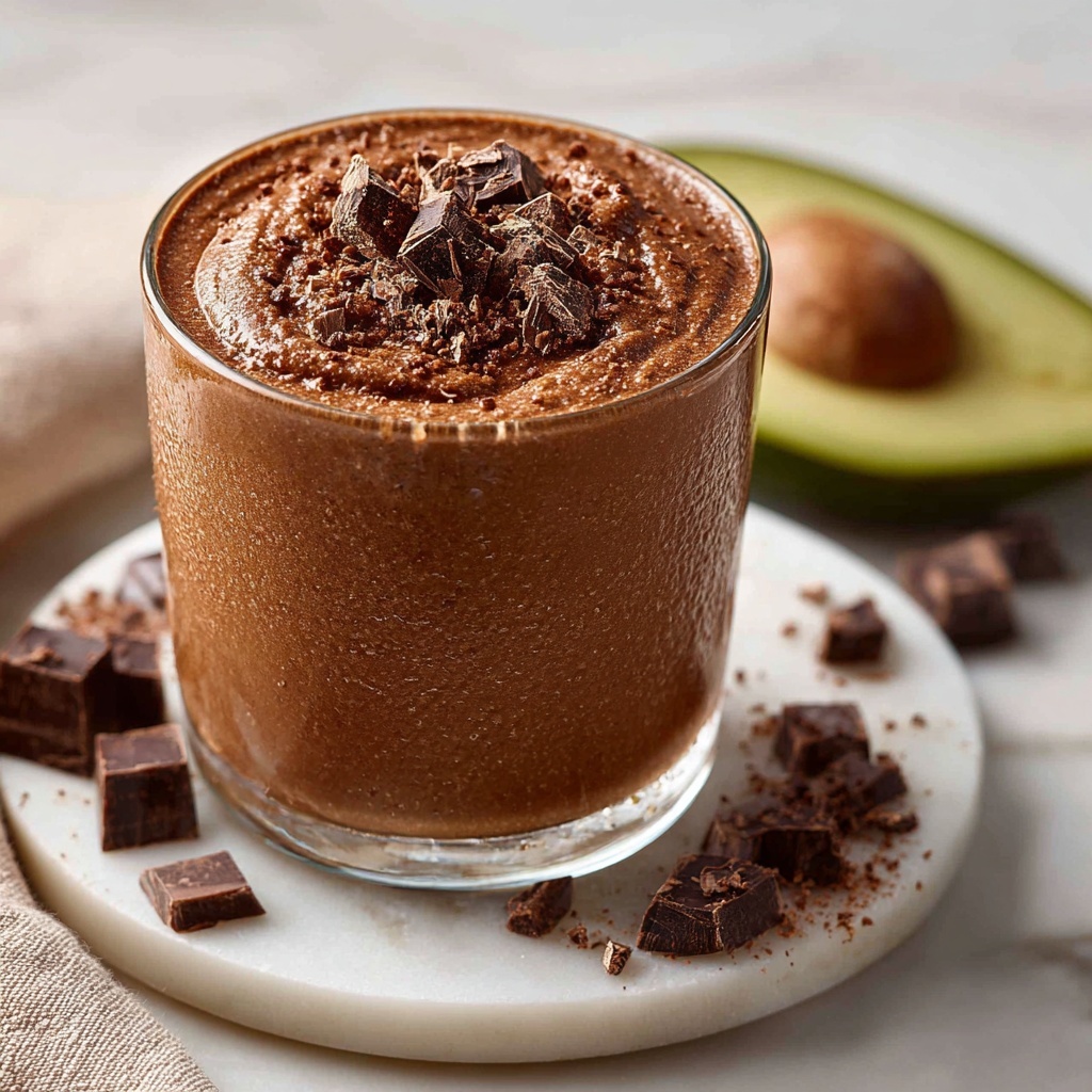 Avocado Chocolate Peanut Butter Smoothie Recipe - Recipe Image