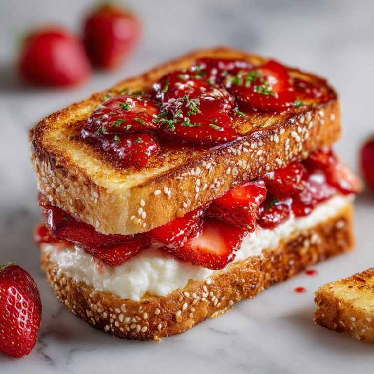 Roasted Strawberry Whipped Ricotta Toast Recipe