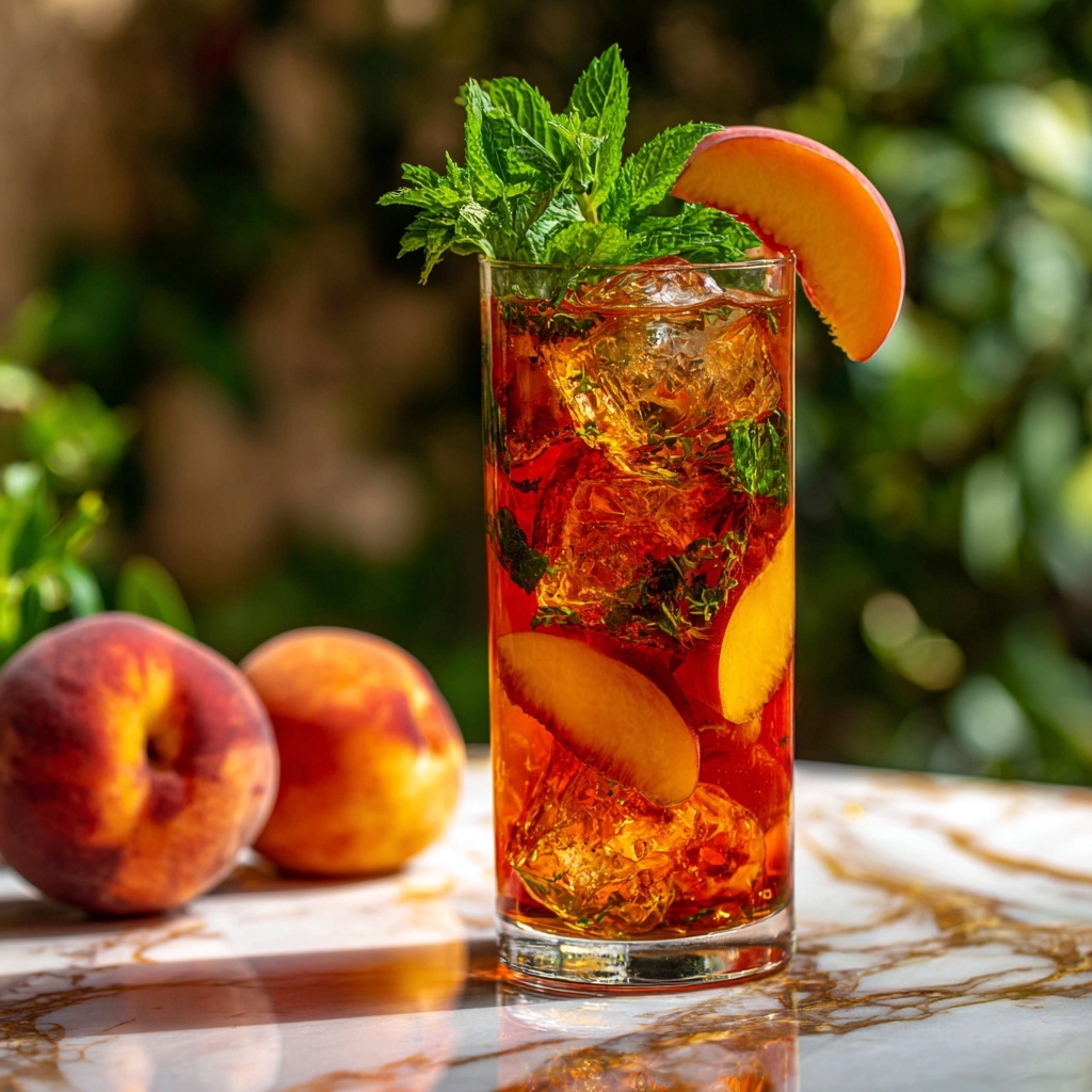 Peach Hibiscus Sunset Tea: Your Refreshing Summer Sip Recipe - Recipe Image