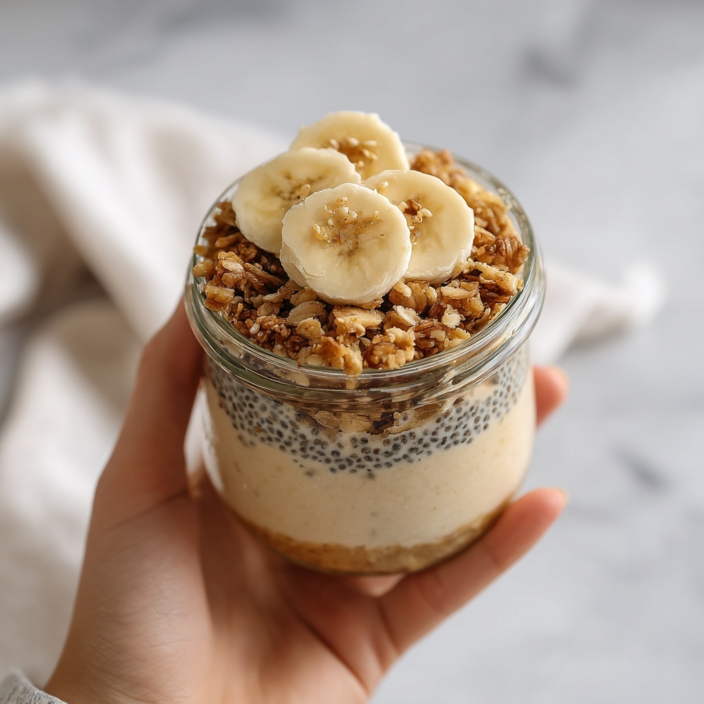 Creamy Overnight Banana Cinnamon Oats Recipe - Recipe Image