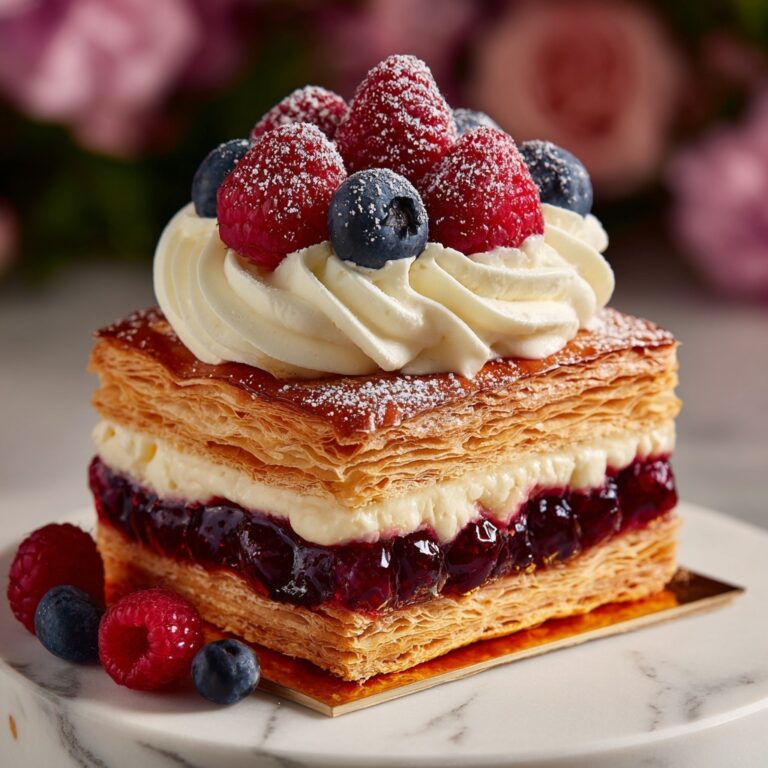 Berry Cream Pastry Cake Recipe