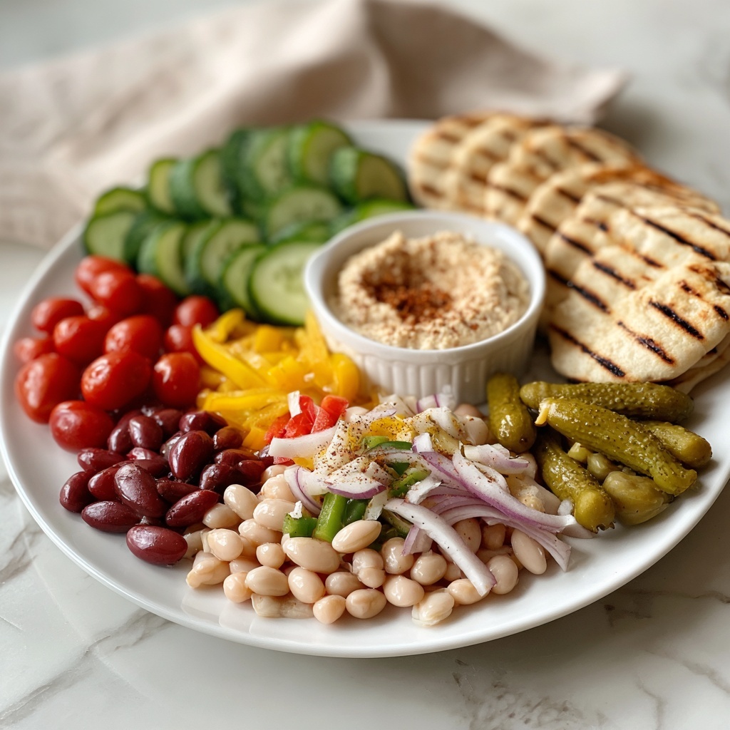Marinated Green Olive Bean Salad with Chive Basil Dressing Recipe - Recipe Image