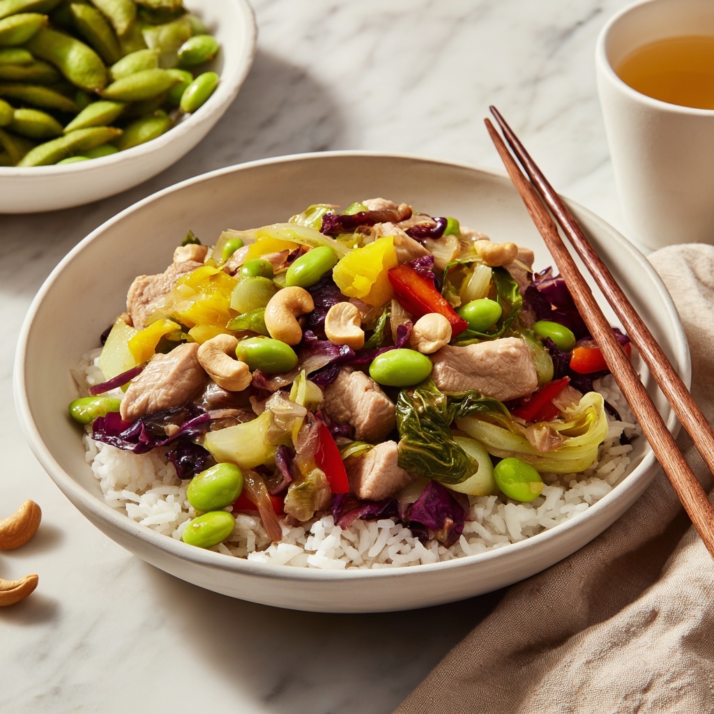 Rainbow Chicken Stir Fry Recipe - Recipe Image