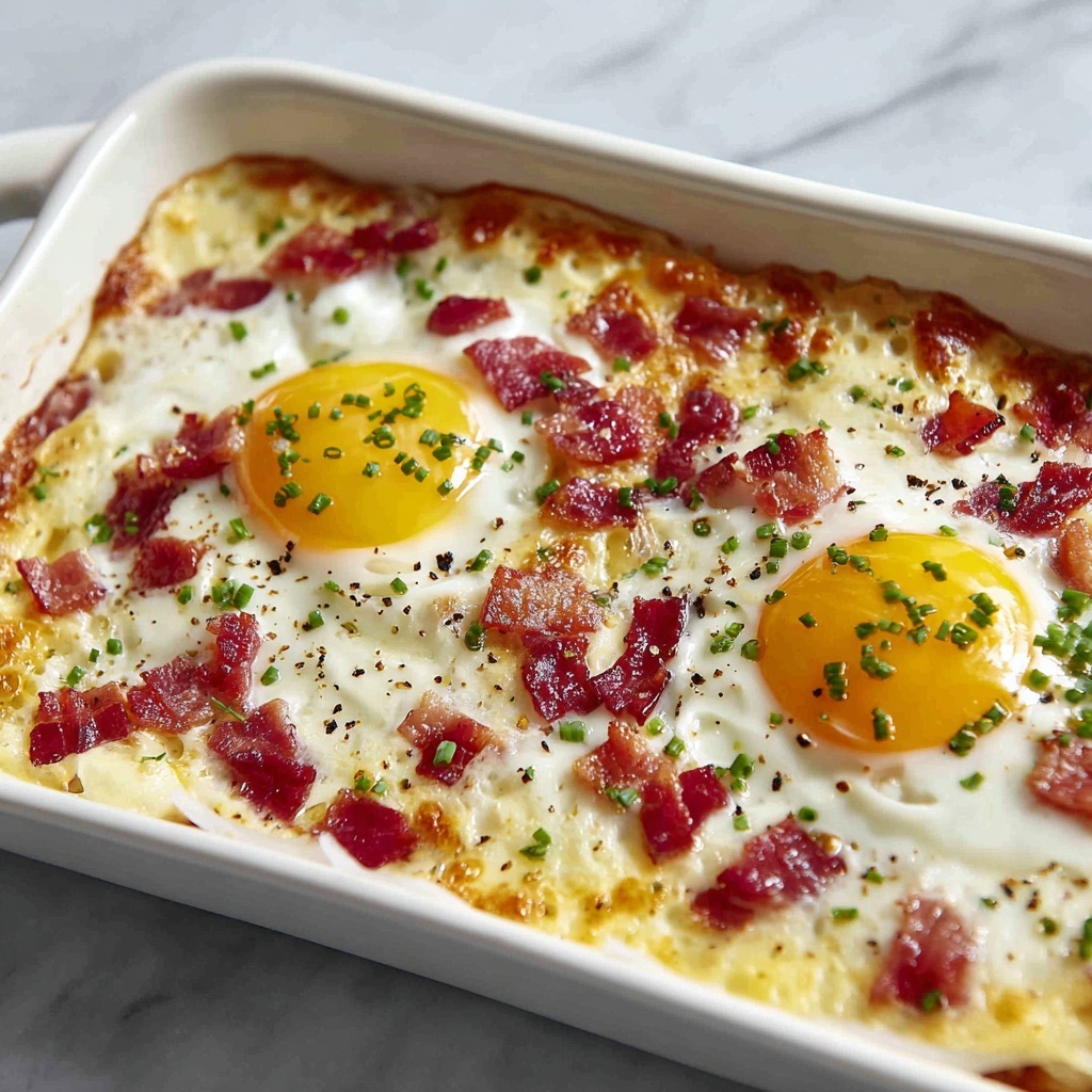 Puff Pastry Breakfast Tart with Eggs, Cheese, Bacon, and Chives Recipe - Recipe Image