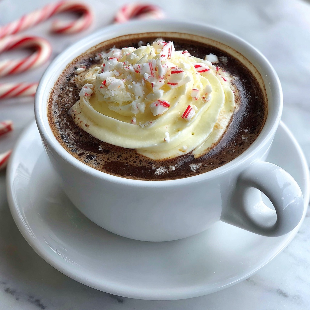Rich Peppermint Hot Chocolate Recipe - Recipe Image