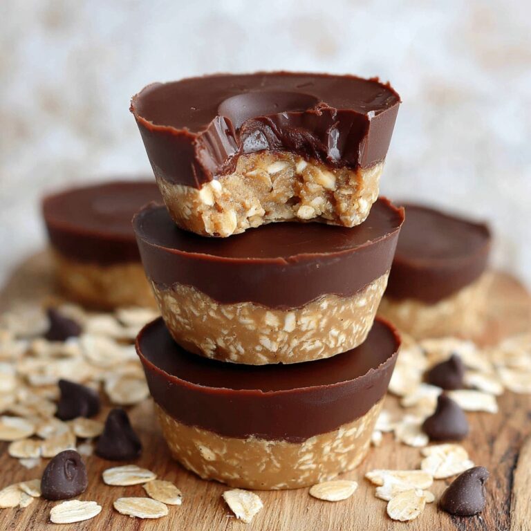 No Bake Peanut Butter Oat Cups Recipe