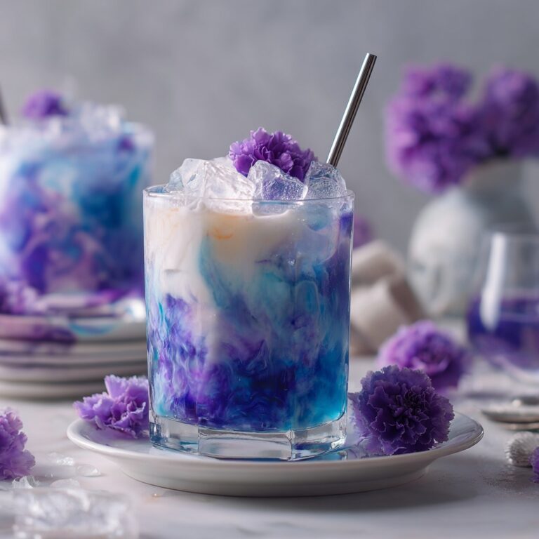 Iced Butterfly Pea Flower Tea Latte Recipe