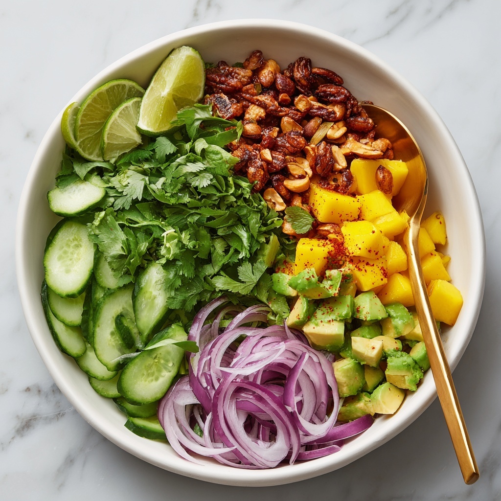 Mango Salad with Sweet Chilli Lime Dressing Recipe - Recipe Image