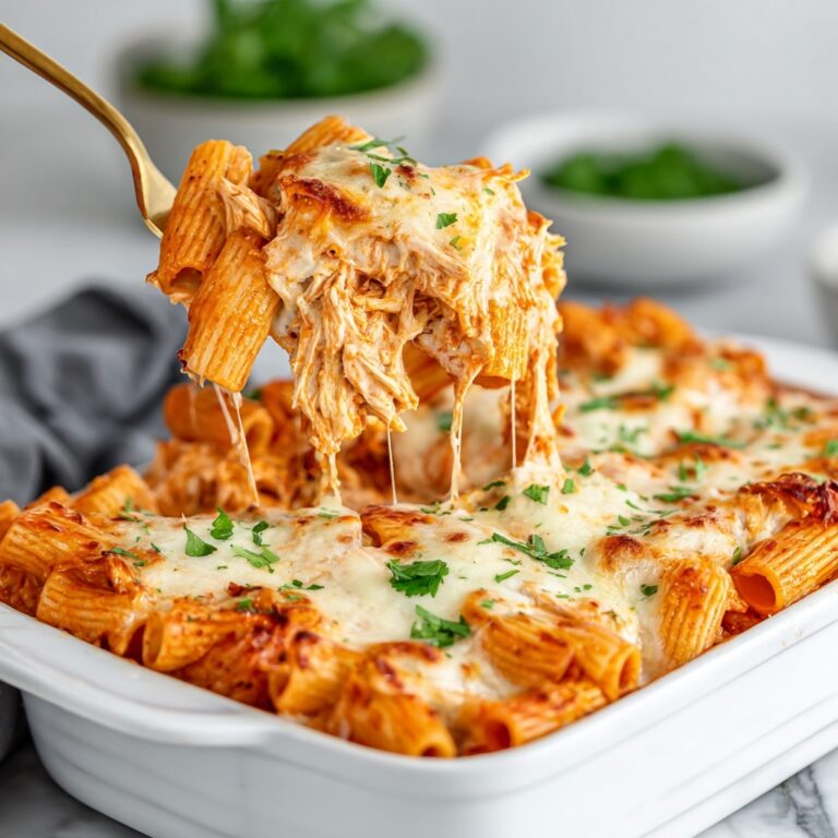 Cheesy Baked Chicken Rigatoni Pasta Recipe