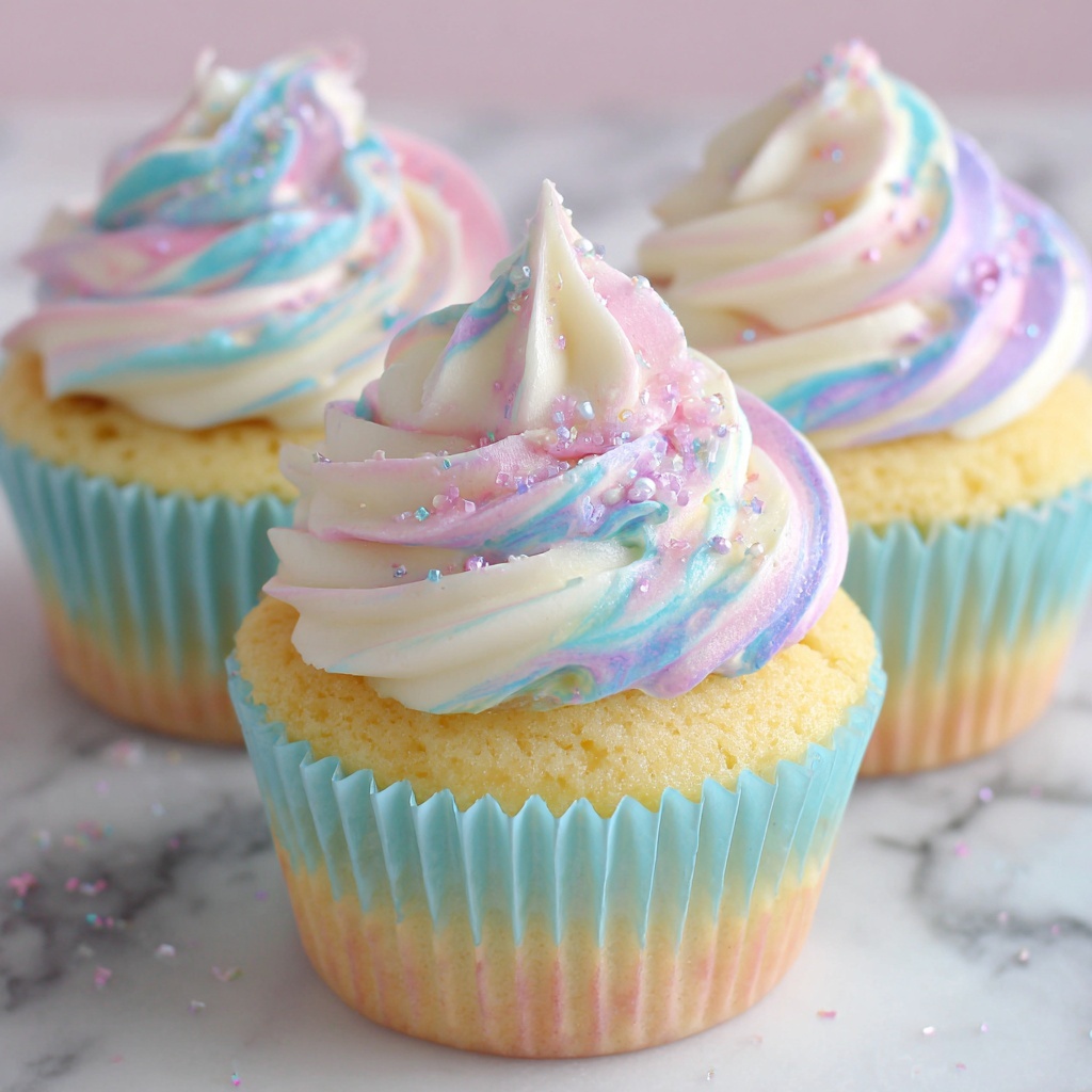 Cotton Candy Cupcakes Recipe - Recipe Image
