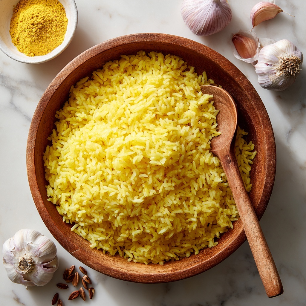 Garlic Turmeric Rice Recipe - Recipe Image