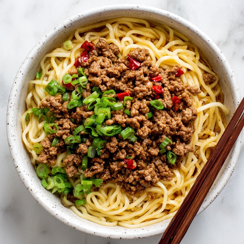 Mongolian Ground Beef Noodles Recipe - Recipe Image