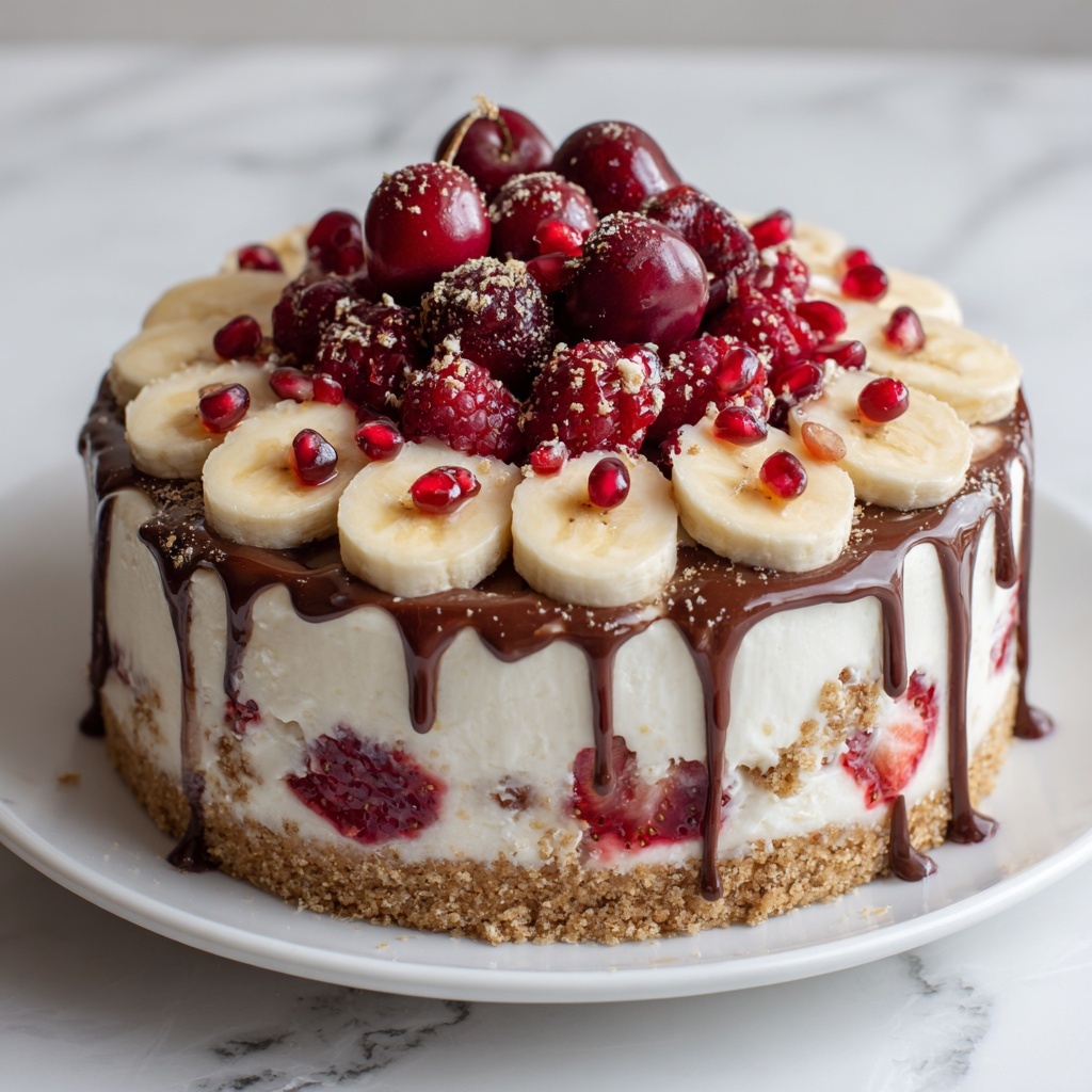 No-Bake Banana Split Cake Recipe - Recipe Image