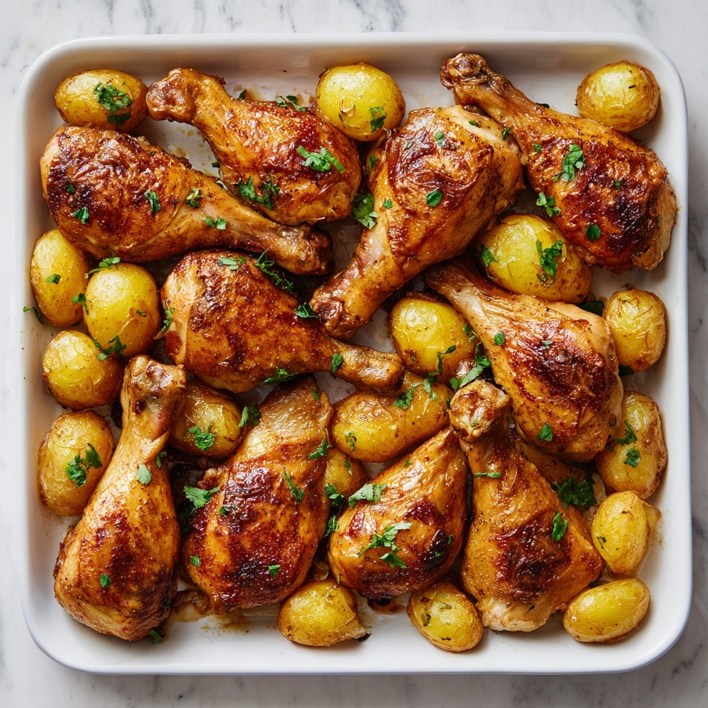 One Pan Lemon Herb Chicken and Potatoes Recipe - Recipe Image