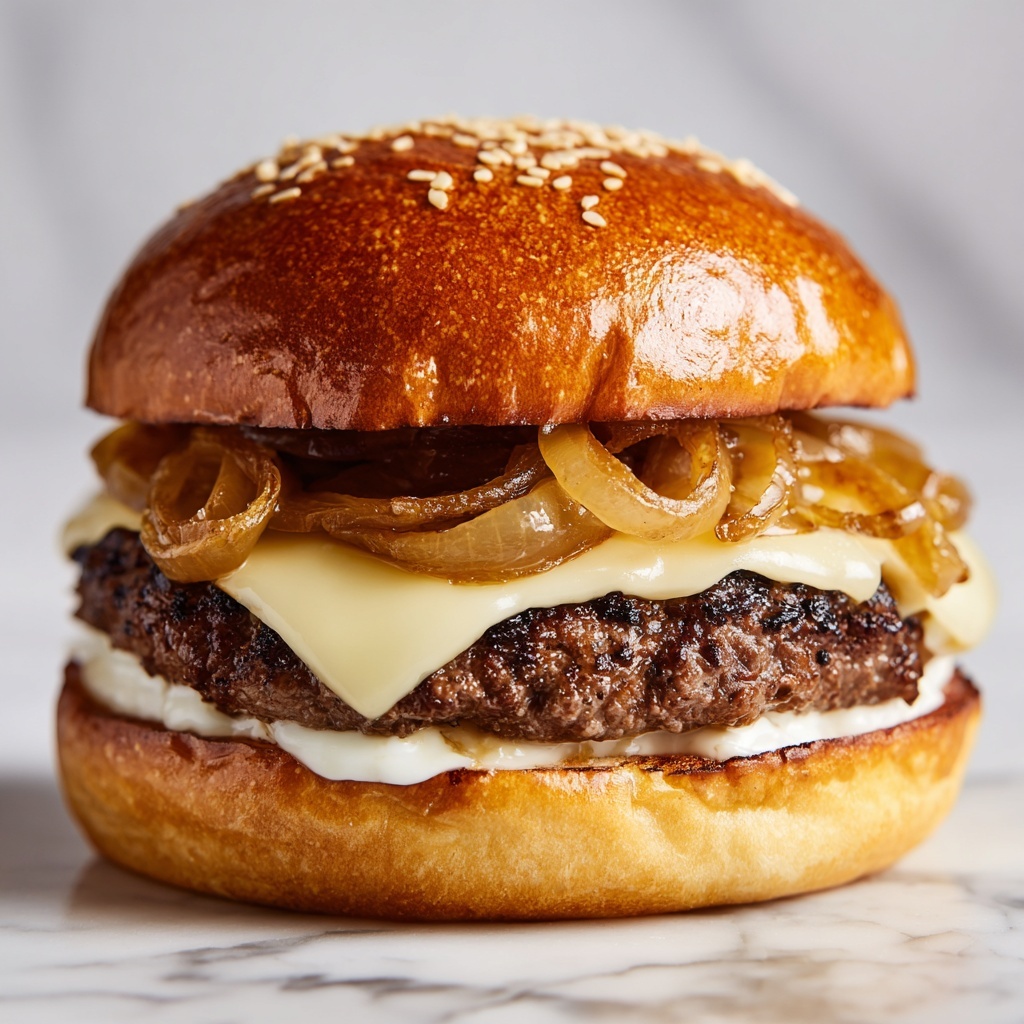 Gourmet French Onion Soup Burgers Recipe - Recipe Image