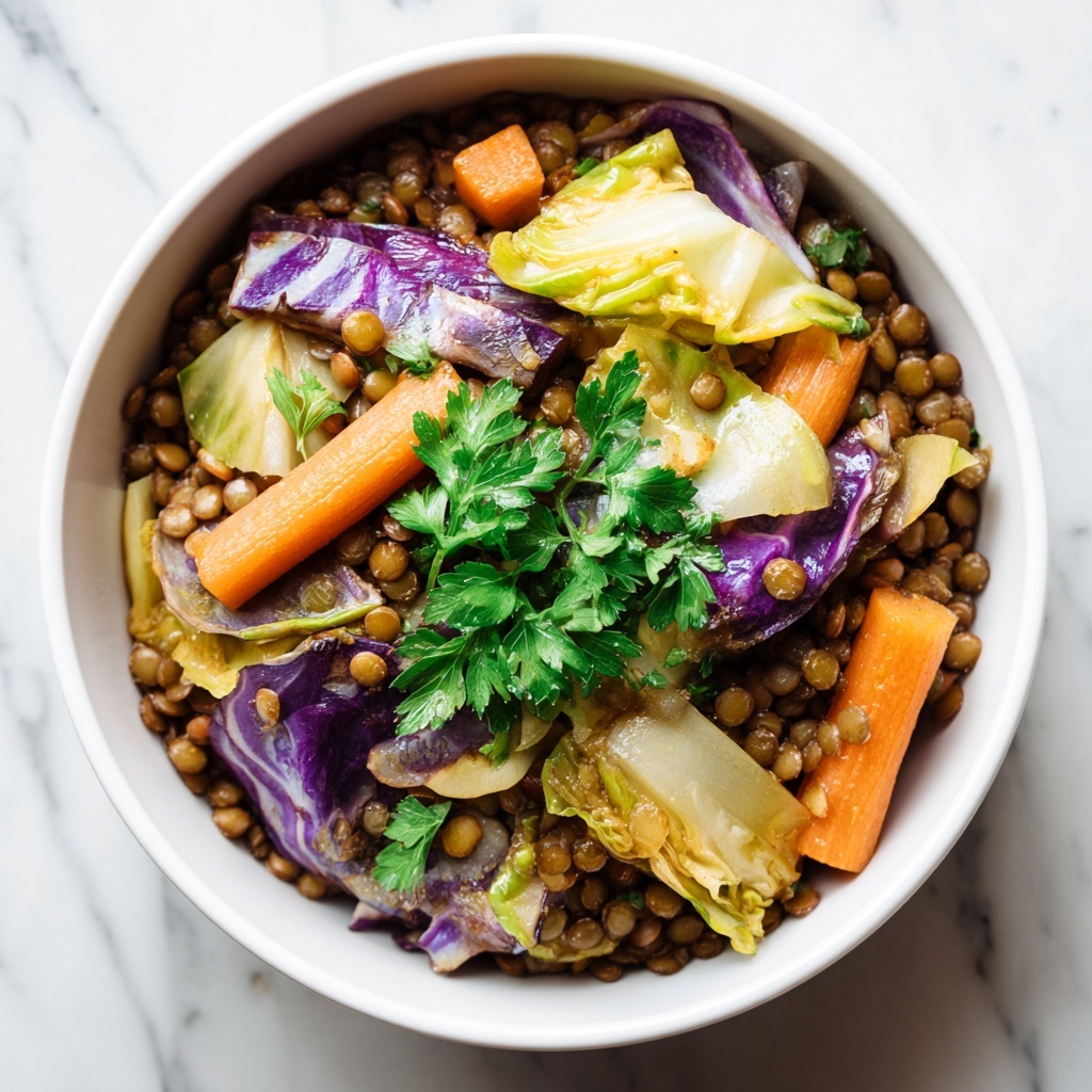 Warm Your Soul with Slow Cooker Cabbage & Lentils Delight Recipe - Recipe Image